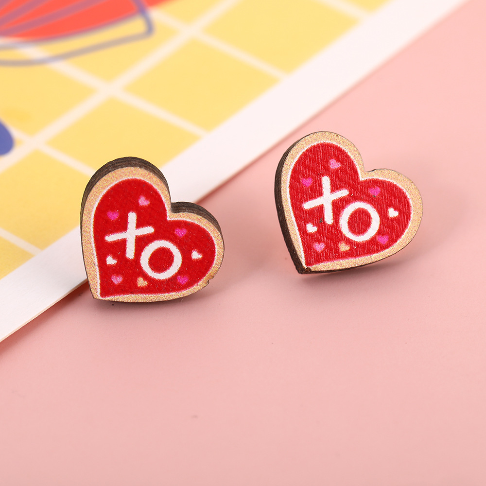 6 Pairs Women's Fashion Cartoon Bear & Rose Stud Earrings